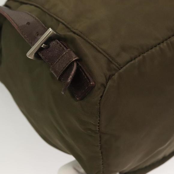 PRADA Backpack Nylon Khaki Silver Auth bs22991 main image 11